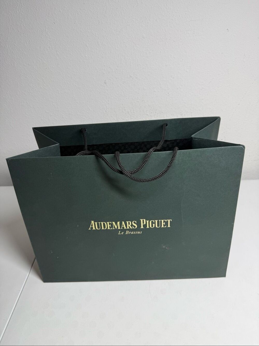 Audemars Piguet Luxury Designer Shopping Gift Bag Green 15″ × 12″